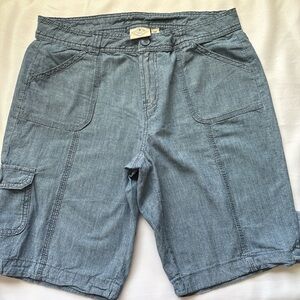 St. John's Bay Light Blue Woman Cargo Shorts